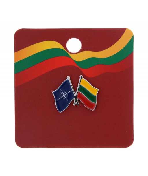 NATO and Lithuanian Flag Pin